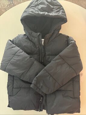Old Navy Black Hooded Kids Puffer Jacket